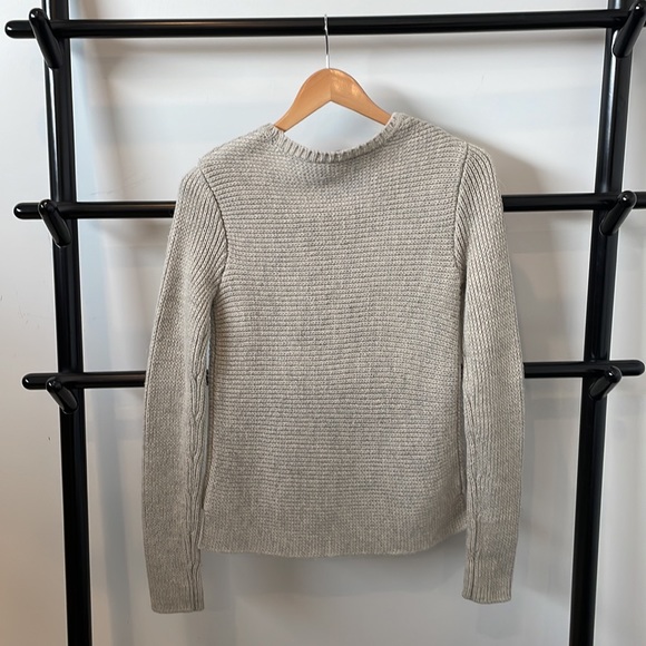 T by Alexander Wang size S grey crewneck wool sweater - Picture 2 of 4